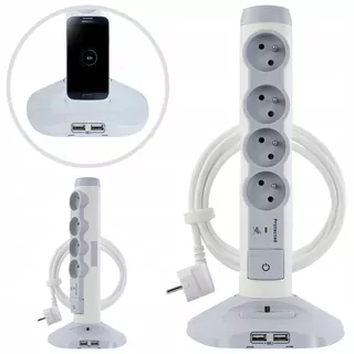 Predlžovací kábel - Legrand predlžovací Vertikálne veže 2xUSB 1xmicroousb