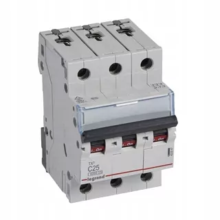 Nadprúdový chránič Legrand S303 403547 3P C25A 6kA AC TX3