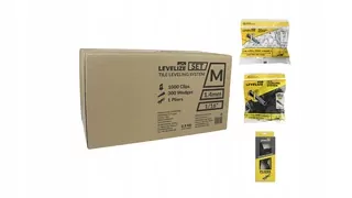 Vyrovnávacie systém Levelize SET M2 1000 klipov 1,4 mm + 300 klinov + 1 kliešte