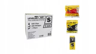 Úroveň 2 mm 500 klips / 200 klin / 1szek / s