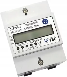 Trojfázový merac elektrickej energie 3F 10/100 a 230 v resetovacia funkcia