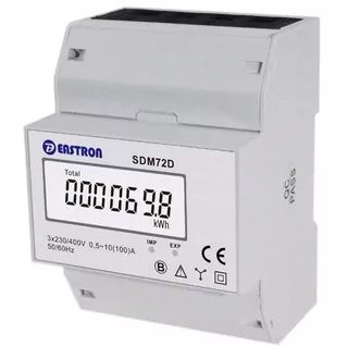 Trojfázový LCD merač elektrickej energie 3 × 10(100)A SDM72D