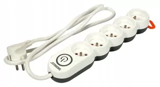 Elektrický predluhový kabel s uzemneniem 3 m 5 zásuvky firmy vorel