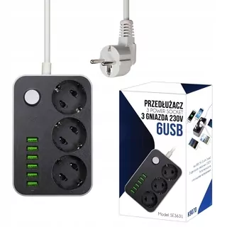 6 x USB predlžovací kábel + nabíjačka
