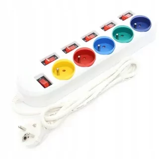 Predlžovací kábel - POWER prúžok 5 outlets KD4002 5M WHITE