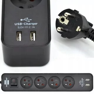 Napájací kábel predlžovací USB nabíjačka Brennenstuhl