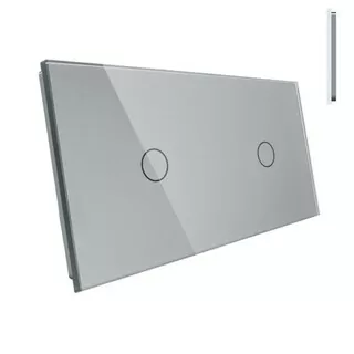 Vystavený panel je v oceľovej šedej farbe.