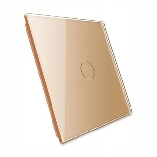 Sklenený dotykový panel Livolo zlatý pre jednu montážnu krabicu 701-63