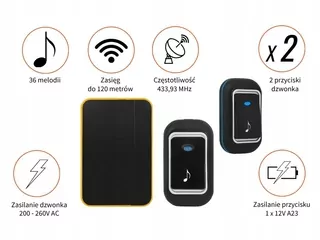 LTC LXDZ2 HOUSE AC 230 V bezdrôtový zvonček
