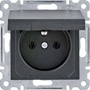 Zásuvka - Lumina 2 Hermetický slot 2P + s IP44 Black