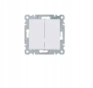 LUMINA 2 Dvojitý schodiskový vypínač biely WL0050