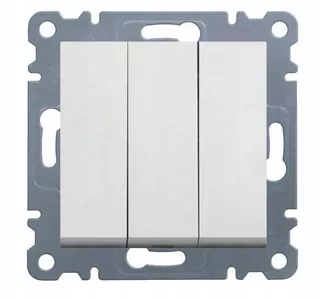 3-tlačidlový spínač 3 pólový lumina2 biely