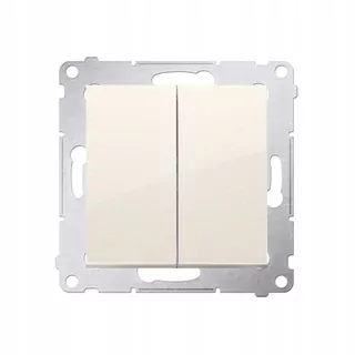 Svietičkový spínač, radenie č. 10AX 250 V, pružinové svorky, krémová DW5.01/41