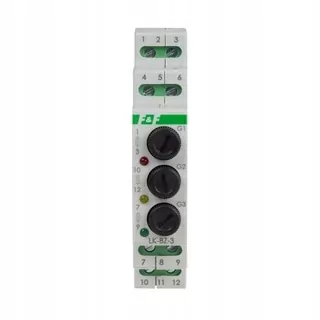 Poistková zásuvka x3 + indikátor fázy 3x LED, šírka 1P