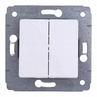 Legrand Cariva Dvojitý schodiskový spínač 10 A 250 V biela 773608