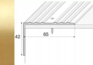Prúžok 120cm Aluminium Uhol 42x65mm Gold A32