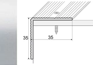 Prúžok 180cm Aluminium Uhol 35x35mm Silver A34