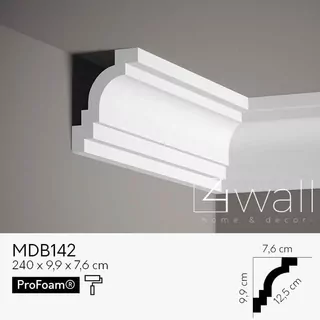 Stropná dekoračná lišta MDB142 7,6 cm