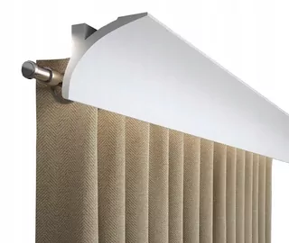 QL011LG maskovací kryt na záclonovú tyč 9 cm vysoký kryt