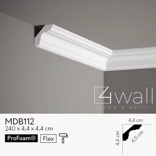 Polyuretánová stropná lišta biela MDB112 4cm