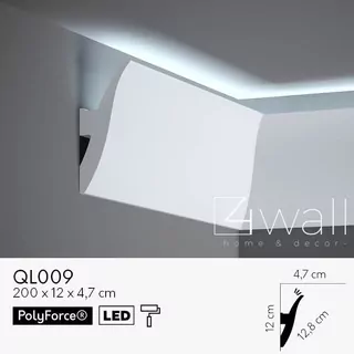 Stropná biela LED stropná lišta QL009