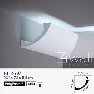 Stropná lišta led biela dekoratívna MD369
