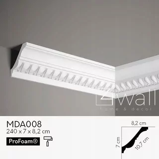 Stropná lišta vysoká dekoratívna MDA007 9,2 cm