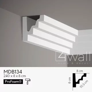 Biela stropná lišta MDB134
