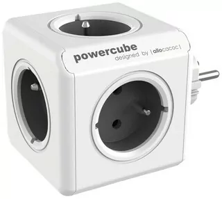 Napájací panel Allocacoc PowerCube Original 5 zásuviek v šedej farbe