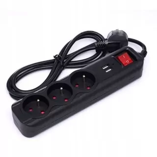 5 zásuviek + 2 porty USB