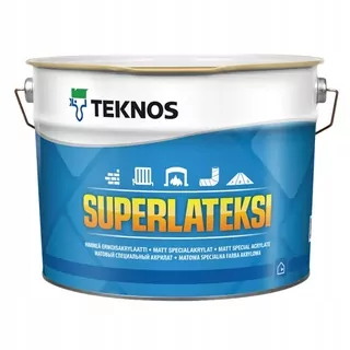 Akrylová farba na betón, drevo, nábytok, kov, steny Teknos 2,7 l, matná biela
