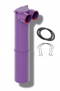 MAX-VENT Plenum box 2x75/125 LONG Ag + tesnenia + pevné spony