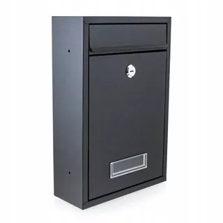 Bituxx mini poštovná schránka na nástenku, skránka na listy čierna