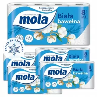 Mola toaletný papier neparfumovaný 8 ks.
