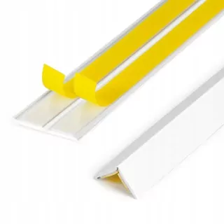 Maskovacia lišta SAMOLEPIACA UHOLOVÁ 25x25 BIELA Pružné PVC - 50m