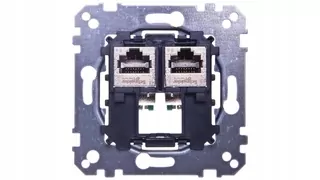 Merten Počítačová zásuvka dvojitá RJ45 kat.5e F/STP MTN4575-0012