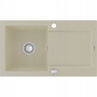 Mexen Aron žulový drez s 1 komorou a odkvapkávačom 752 × 436 mm, béžová - 6509751010-69