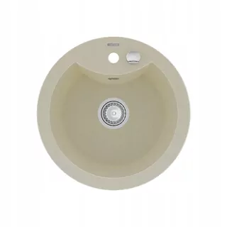 Mexen Diego žulový drez s 1 komorou 488 × 480 mm, béžová - 6512481000-69