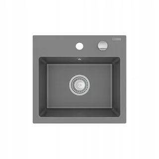 Mexen Milo žulový drez 1-komorový 435 × 410 mm, šedý - 6505441000-71
