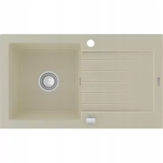 Mexen Pablo žulový drez s 1 komorou a odkvapkávačom 752 × 436 mm, béžový - 6510751010-69