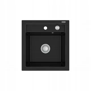Mexen Vito žulový drez s 1 komorou 520 × 490 mm, škvrnitá čierna - 6503521000-76