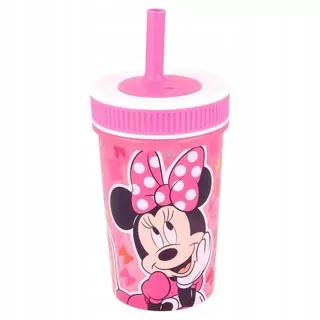 Minnie Mouse - Hrnček so silikónovou slamkou 465 ml