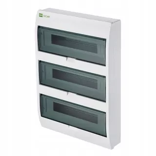 Modulárny rozvádzač 3 × 18 na montáž na stenu IP40 RN-nt 3/54 N+PE Elegant 2408-01