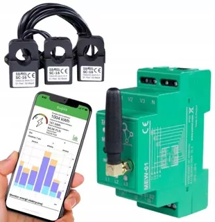 Monitor elektrickej energie MEW-01 s transformátormi 100 A