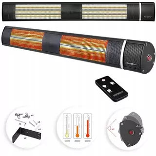 Monzana 109108 čierny sálavý ohrievač 3000 W