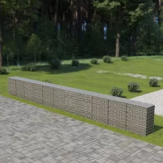 VidaXL Gabiónové murivo pozinkované 900 × 50 × 100cm