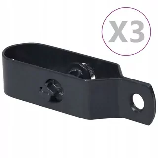 Napínače na drôtenú mriežku, 3 ks, 100 mm, oceľ, strieborné
