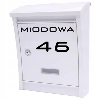 Poštová schránka - Moderná schránka. Akýkoľvek nápis. Adresa