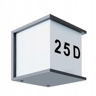 Číslo domu Adresný štítok šedá E27 28 W MAXIM