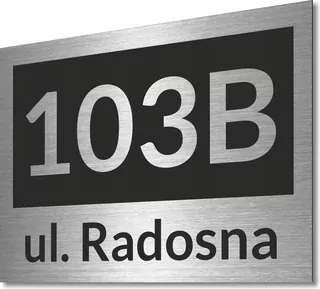 Číslo na dom - Home počet Tabuľka Address pole 40x30 No ALU